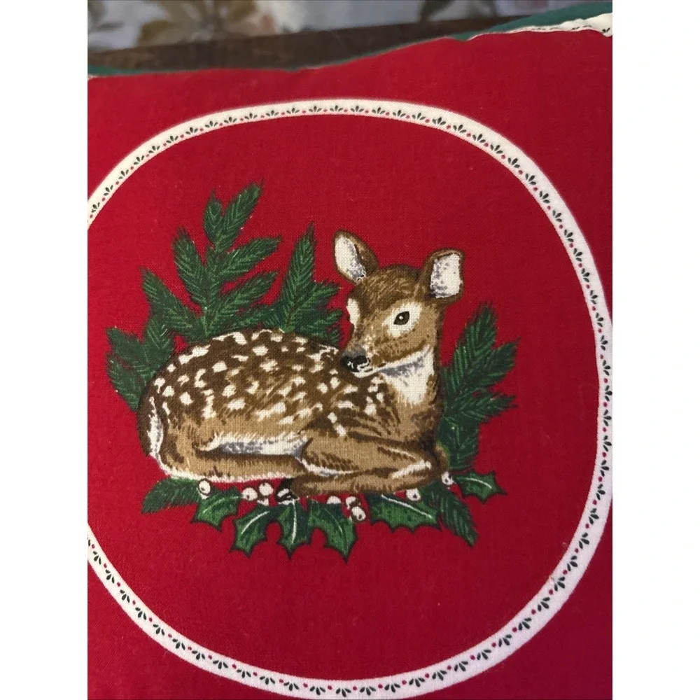 Christmas Throw Pillows Winter Squirrel & Fawn Holiday Home Decor 7